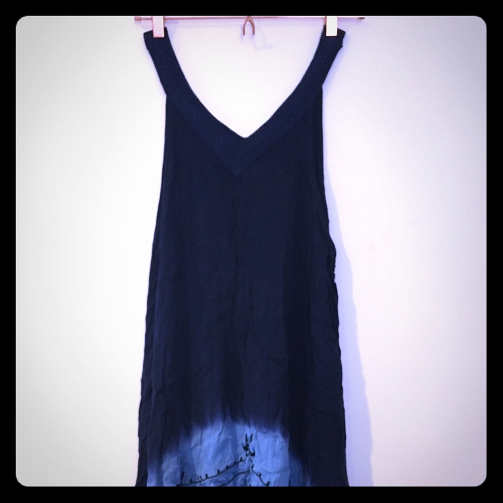 Multi blue hue tank top